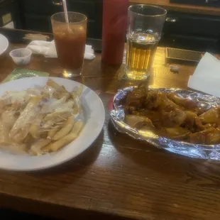 Wings and fries