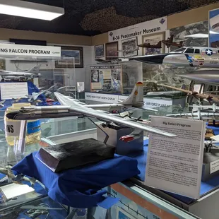 Memorabilia and models at the Fort Worth Aviation Museum