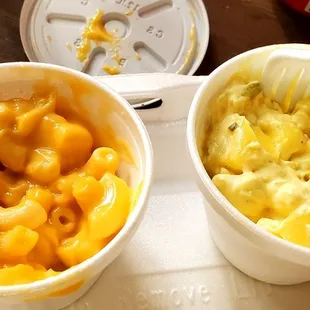 Mac n Cheese and Potato Salad Two Meat Plate Sides