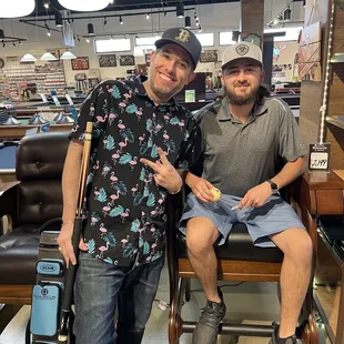 Sky Woodward! Getting some work done right before his match. I just went in for a tip repair. FWB has it ALL!