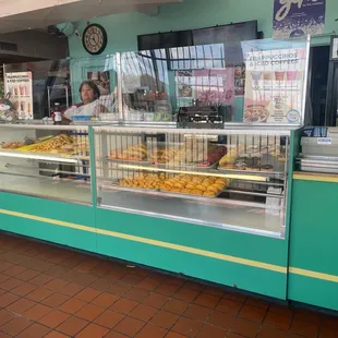 a display of donuts and pastries