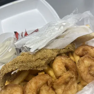 Catfish shrimp fries