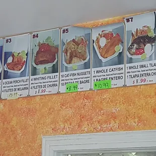 Fort Worth Seafood Menu.