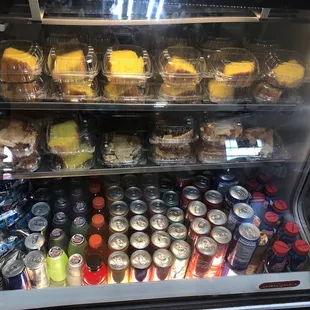 Some desserts and lots of drink options