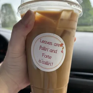 Iced lavender white chocolate iced latte