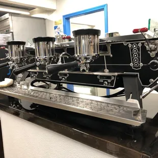 a row of espresstors