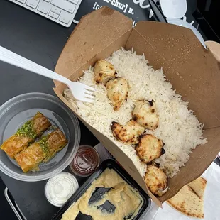 9/2024 Delicious grilled chicken plate (w/extra rice)