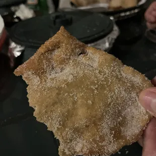 Sopapilla with mold I believe and probably reheated 1 or 2 times.