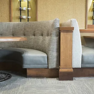 Reupholstered Restaurant Booth Seating