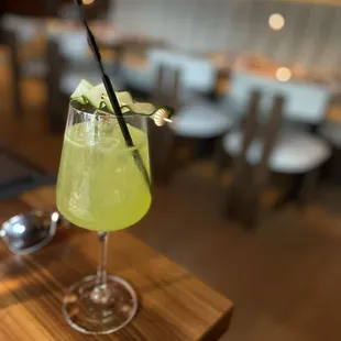 Sea of Osaka. I think that was the name. It has gin, cucumbers, and other goodness.