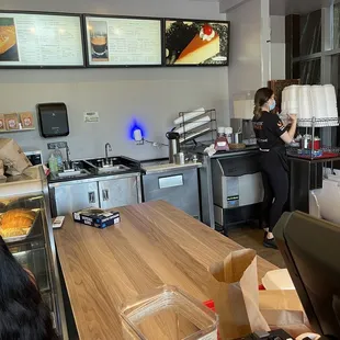 customers in the kitchen