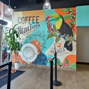 the coffee station