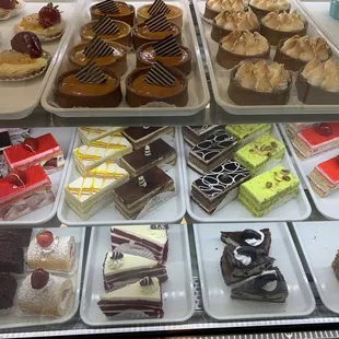 a variety of desserts