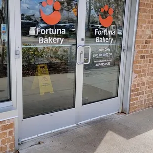 the entrance to the store