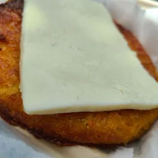 Sweet corn arepa with cheese