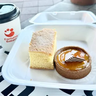 a piece of cake and a cup of coffee