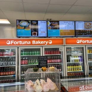 a display of pastries and pastries