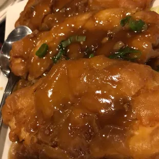 Some of the best almond chicken! Tender, crispy!