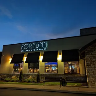 the front of the restaurant