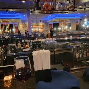 Interior view of the restaurant.