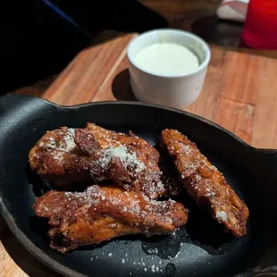 chicken wings and fried chicken, food