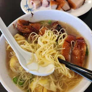 Phenomenal roast duck wonton Noodle soup