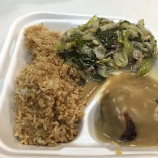 A6 lunch special Egg Foo Young and Chicken Chow Mein