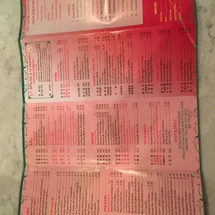 Menu cont.