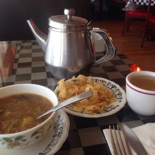 Very tasty sweet and sour soup.
