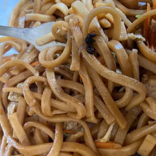 a plate of noodles