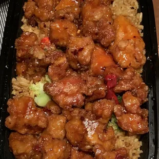 General Tso's Chicken Combination Platter