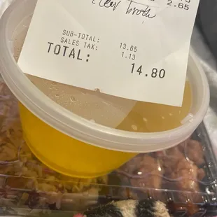 $2.65 for &quot;clear broth&quot; okay...