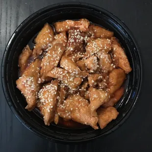 Sesame tofu dinner portion