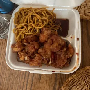 Scallion Chicken with Lo-Mein