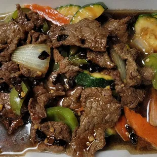 Beef with Black Bean sauce.