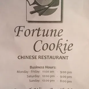 Menu for new Ownership