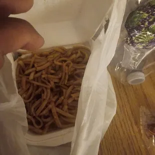 This was the nastiest food I've ever tasted the dumplings weren't dumpling all this food quality was bad you should be ashame