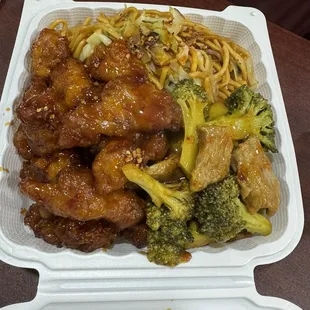 Orange Chicken and Broccoli Beef