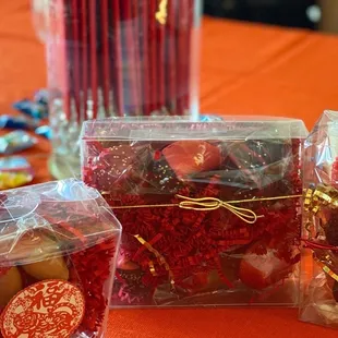 two bags of candy and one bag of candies