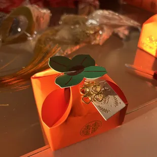 The fortune cookies fit perfectly in our persimmon boxes