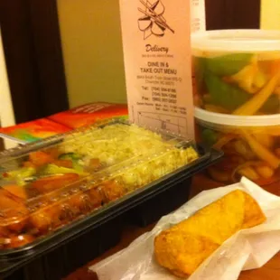 Delivery with a very small egg roll