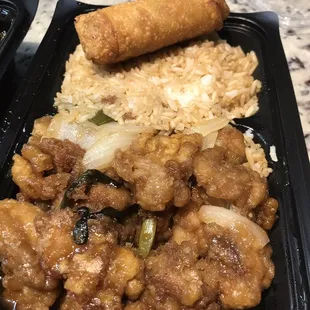 Crispy scallion chicken