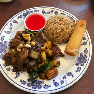 Kung Pao Beef. Lunch specials served on weekends 5.75!