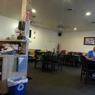 diners at tables in a restaurant