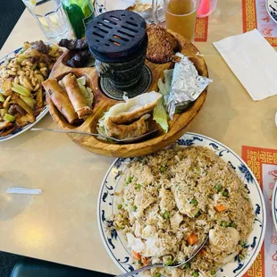 plates of food on a table