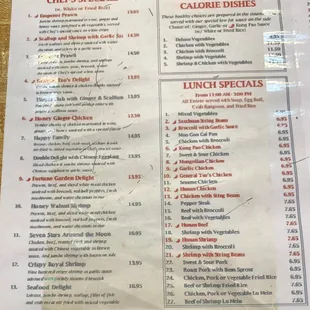 Updated Menu/Prices