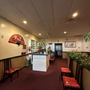 the inside of a restaurant
