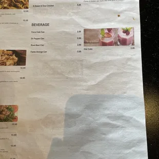 Menu August 2021