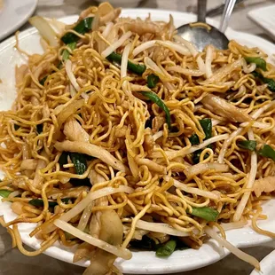 Chicken Chowmein- Awesome: the noodles were uniquely thin and had a nice chew. Not typical lomein- way better!