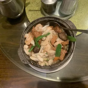 96. Seafood Tofu Hot Pot